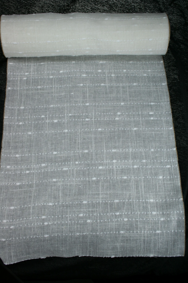 Bordløber hør/linen hvid 30 cm 4 meter
