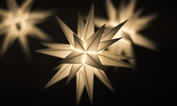 Christiansfeld stjerne, Hvid plast, 68 cm.