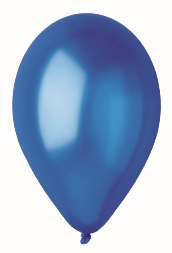 Ballon, Metallic mørkeblå, 5 stk.