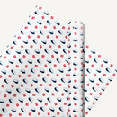 Gavepapir, blå student, 3 m