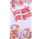 Studenterkort, Flag og Blomter, Tillykke