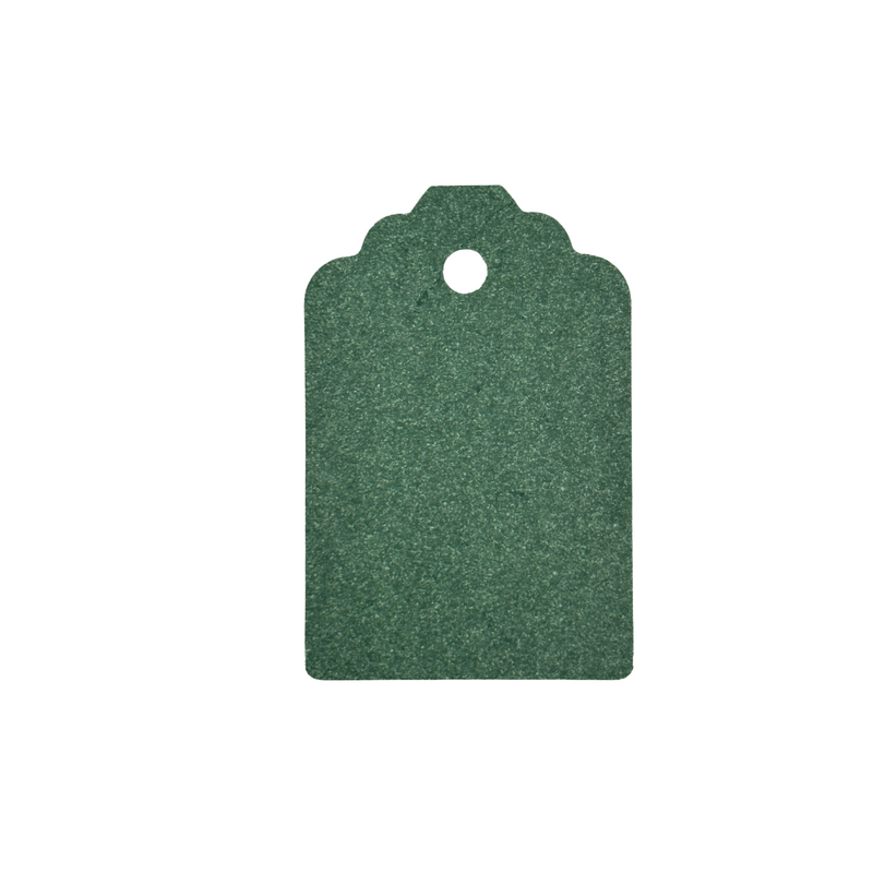 Manillamærke DP, 4,5x6,7 cm., Meleret grøn