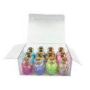 Glitter, 12 små flasker