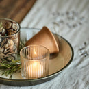 Metalfad creme m. guldkant