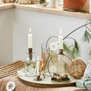 Julekugler mini i pose, Hvid/Messing