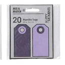 Manillamærker Lilla, 3x6cm, 20STK