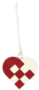 Julehjerte, Flettet, Metalophæng