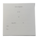 Indbydelse Dannebrog med Kuvert, 5 stk