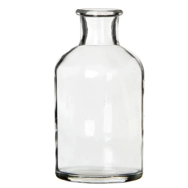 Vase bred, Klar glas, 7x12 cm.
