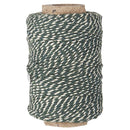 Bomuldsgarn Grøn/Hvid, 30m