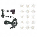 Christiansfeld Stjernekæde, 8cm, 15 stjerner, Hvid