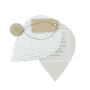 Invitation dråbe DIY, naturfarvet med eller uden vedhæng