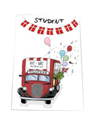 Studentervogn Rød, A7, Kort