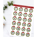 Stickers Julekalender 1-24, Grankrans