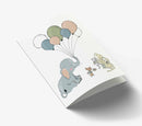 Elefant med Balloner, A7, Kort