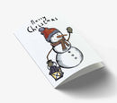 A7 kort, Christmas Snowman