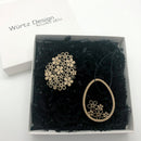 Træudskæring, æg med blomster mini