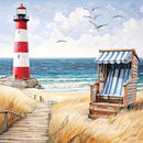 Ambiente, Beach walk, frokostserviet - 33x33 cm