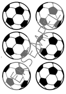A4 papir, m. fodbolde, 1 stk