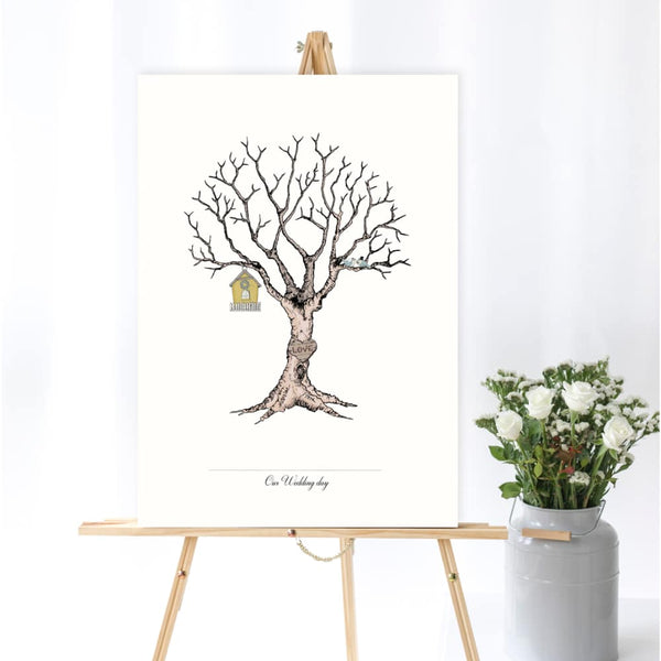 Gæsteplakat, Bryllupstræ , Grøn