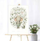 Gæsteplakat, Elefant dreng m hjerter