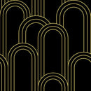 Ambiente frokostserviet Geometric Lines Gold/Black 33x33 cm