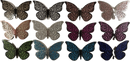 Sommerfugle med effekt til dekoration - 12 farver