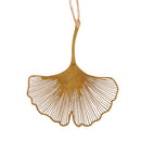 Ginko metal ophæng, Messing/Guld