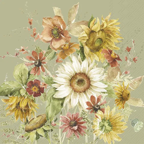 ihr, Late summer Flowers, Green, Frokostserviet
