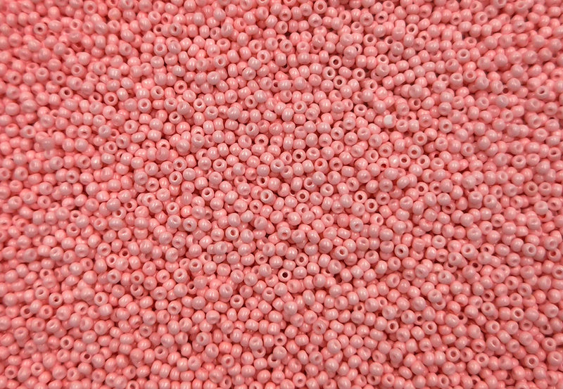 Glasperler 11/0 - Peach inkl. fin rund æske med skruelåg