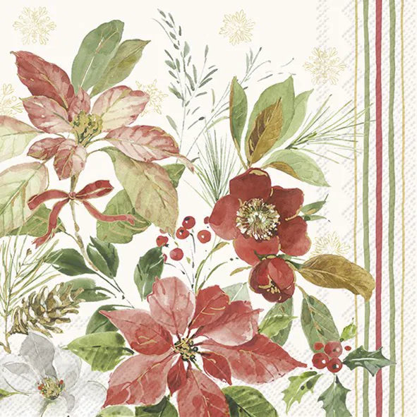 Ihr, Poinsettia  Bouquet, Frokostserviet