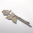 Træudskæring, rose, konfirmand