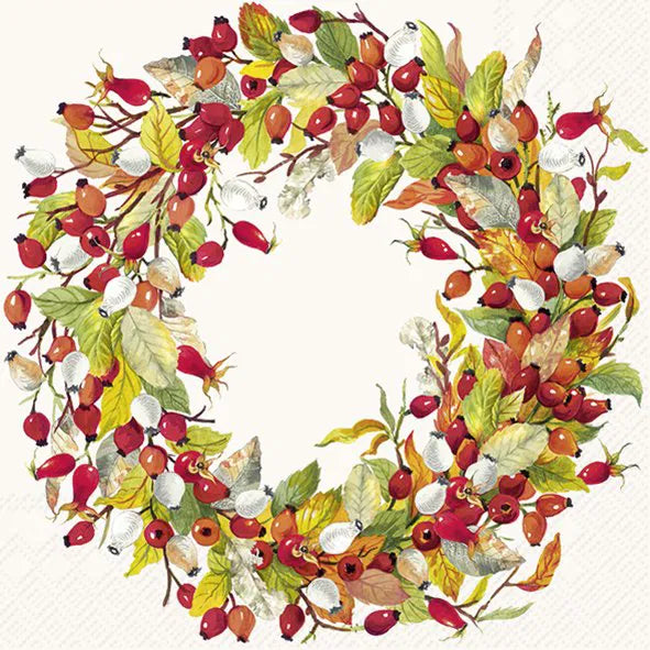 ihr, Rose Hip Wreath, cream, Frokostserviet