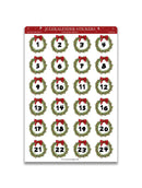 Stickers Julekalender 1-24, Grankrans