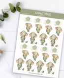 Stickers, Elefant dreng, 16 stk.