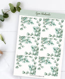 Stickers, Grøn bladranke, 12stk