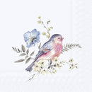 Softly Faded Birds Light Blue Kaffe Serviet 25x25 cm