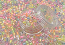 Glasperler 8/0 - Confetti inkl. fin rund æske med skruelåg