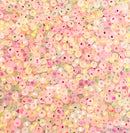 Glasperler 8/0 - Confetti matte inkl. fin rund æske med skruelåg