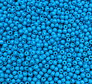 Glasperler 8/0 - Cyan inkl. fin rund æske med skruelåg