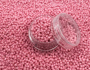 Glasperler 11/0 - Dusty rose inkl. fin rund æske med skruelåg