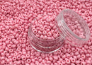Glasperler 8/0 - Dusty rose inkl. fin rund æske med skruelåg