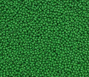 Glasperler 11/0 - Grass green inkl. fin rund æske med skruelåg