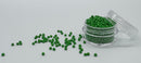 Glasperler 11/0 - Grass green inkl. fin rund æske med skruelåg