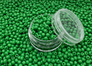 Glasperler 8/0 - Grass green inkl. fin rund æske med skruelåg