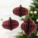Pom pom/honeycomb, Julelanterne, 12x15 cm, 1 stk.