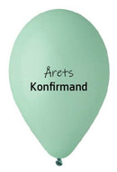 Ballon, konfirmation, aqua, 10 stk.