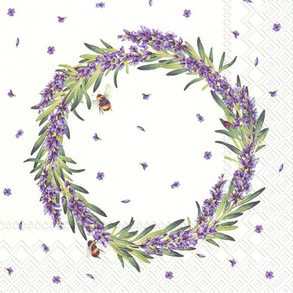 Ihr, Lavender wreath, frokostserviet