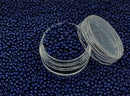Glasperler 11/0 - Midnight blue inkl. fin rund æske med skruelåg