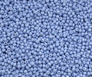 Glasperler 8/0 - Pastel blue matte inkl. fin rund æske med skruelåg